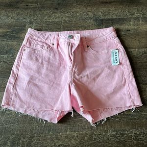 Pink denim shorts from old navy. Size 0. NEVER WORN